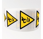 Rouleau de Pictos de Danger - Obstacle en hauteur - W020 25 mm