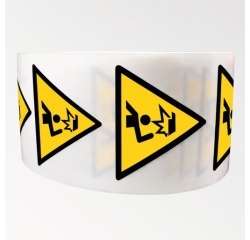 Rouleau de Pictos de Danger - Obstacle en hauteur - W020 25 mm
