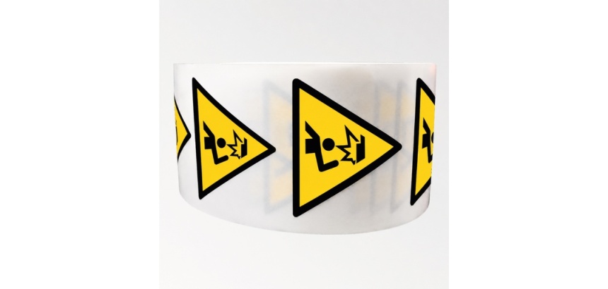 Rouleau de Pictos de Danger - Obstacle en hauteur - W020 25 mm