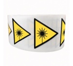 Rouleau de Pictos de Danger - Rayonnement laser - W004 25 mm