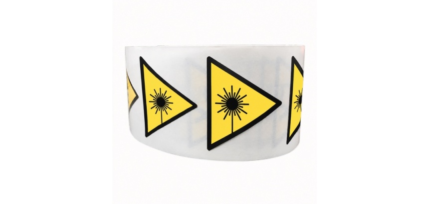 Rouleau de Pictos de Danger - Rayonnement laser - W004 25 mm