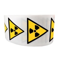 Rouleau pictos W003 Danger matières radioactives - 250 ex