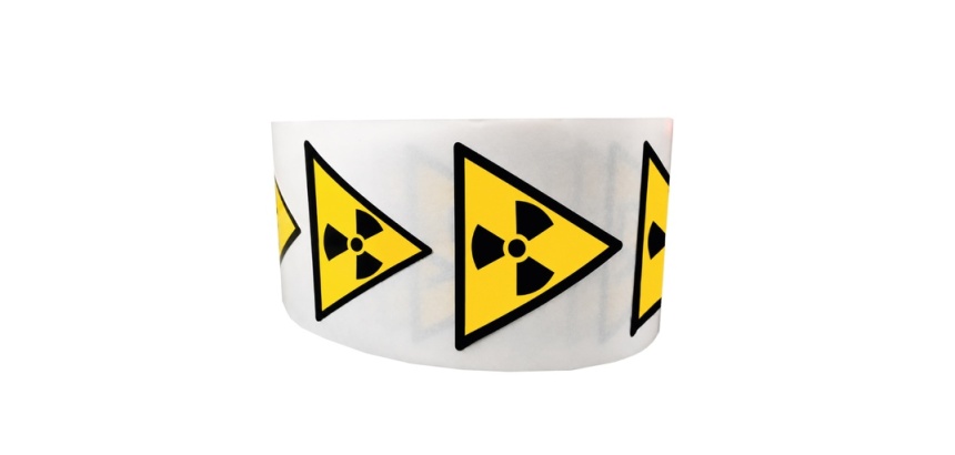 Rouleau pictos W003 Danger matières radioactives - 250 ex