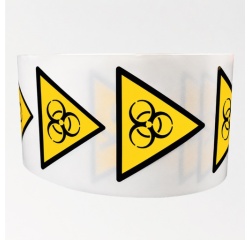 Rouleau de Pictos de Danger - Risque biologique - W009 25 mm