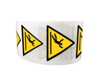 Rouleau de pictos - Danger surface glissante - W011 - ISO 7010 100 mm