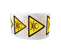 Rouleau de pictos - Danger matières toxiques - W016 - ISO 7010 100 mm