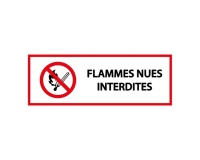 Panneau Flammes nues interdites P003 conforme ISO 7010