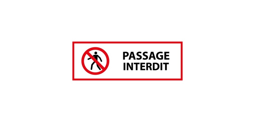 Panneau de signalisation - Passage interdit -P004 - ISO 7010