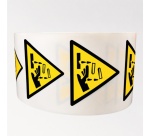 Rouleau de Pictos de Danger - Substance corrosive - W023 25 mm
