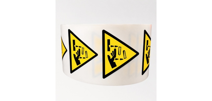 Rouleau de Pictos de Danger - Substance corrosive - W023 25 mm