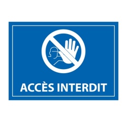 Plaque Interdiction - Accès interdit - 100x140 mm - Gravoply