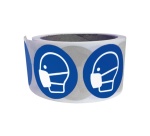 Rouleau de 250 pictos - Masque obligatoire - M016 - ISO 7010 25 mm