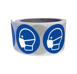 Rouleau de 250 pictos - Masque obligatoire - M016 - ISO 7010 25 mm