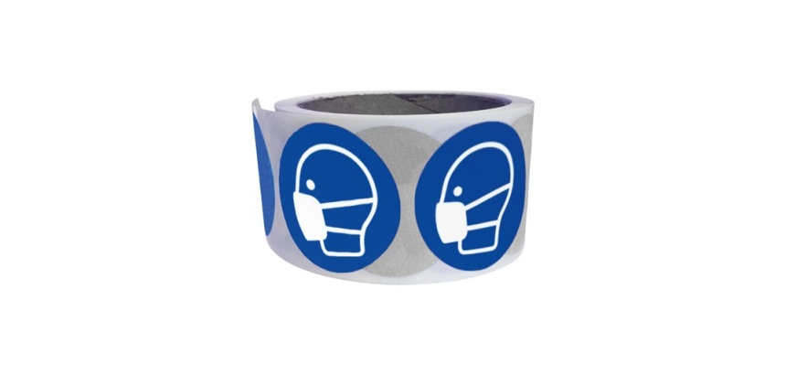 Rouleau de 250 pictos - Masque obligatoire - M016 - ISO 7010 25 mm