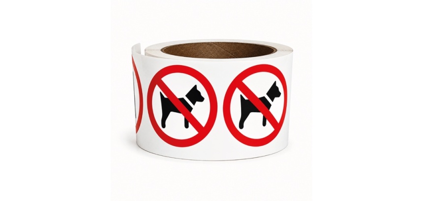 Rouleau pictos - Interdit aux chiens - P021 - ISO 7010 - 250 ex