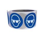 Rouleau de pictos - Lunettes protection obligatoires - M004 25 mm