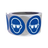 Rouleau de pictos - Lunettes protection obligatoires - M004 100 mm