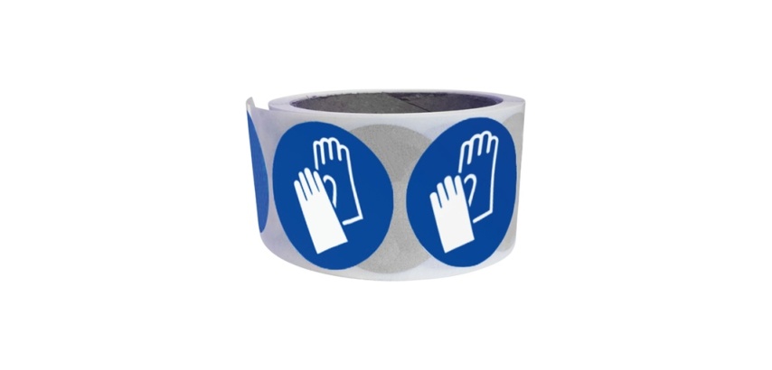 Pictogrammes adhésifs Gants obligatoires M009 – ISO 7010