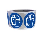 Rouleau de pictos - Visière de protection obligatoire - M013 25 mm