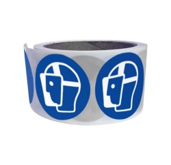 Rouleau de pictos - Visière de protection obligatoire - M013 25 mm