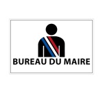 Panneau d'information - Pictogramme Bureau du Maire - 300 x 200 mm Vinyle Souple Autocollant