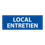 Panneau d'information - Pictogramme Local entretien - 210 x 75 mm PVC 2 mm