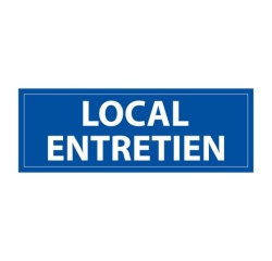Panneau d'information - Pictogramme Local entretien - 210 x 75 mm