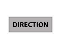Panneau d'information bureau - Direction - 210 x 75 mm PVC 2 mm Blanc