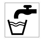 Panneau d'Information - Pictogramme Eau potable - Format Carré
