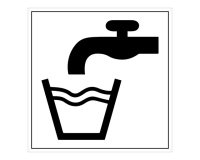 Panneau d'Information - Pictogramme Eau potable - Format Carré