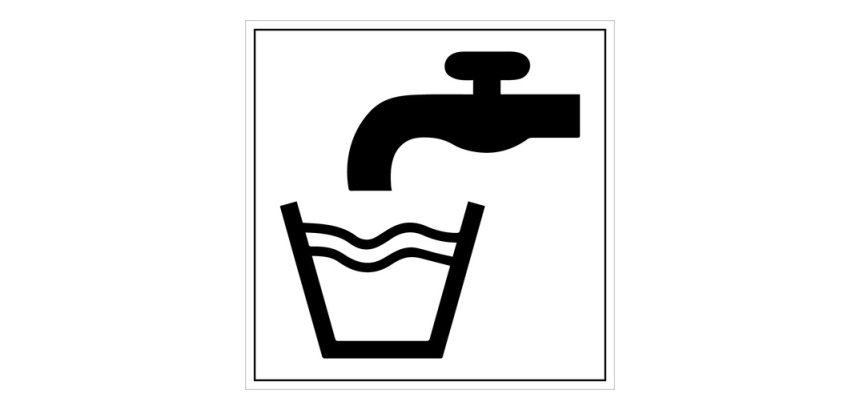 Panneau d'Information - Pictogramme Eau potable - Format Carré