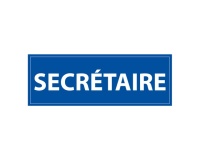 Panneau de signalisation - Pictogramme Secrétaire - 210 x 75 mm PVC 2 mm