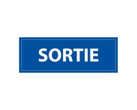 Panneau de sécurité - Signalisation Sortie - 210 x 75 mm PVC 2 mm