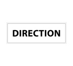 Panneau d'information bureau - Direction - 210 x 75 mm Vinyle souple autocollant Gris