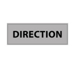 Panneau d'information bureau - Direction - 210 x 75 mm Vinyle souple autocollant Gris