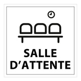 Panneau information - Salle d'attente - 250x250 mm PVC 2 mm