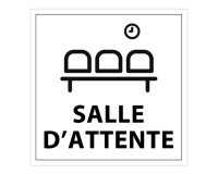 Panneau information - Salle d'attente - 250x250 mm