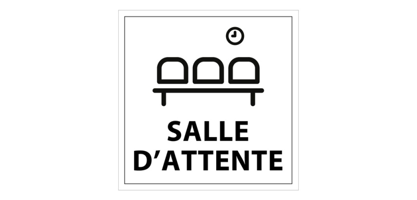 Panneau information - Salle d'attente - 250x250 mm
