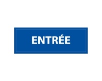 Signalétique d'information - Pictogramme Entrée - 210 x 75 mm PVC 2 mm