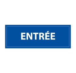 Signalétique d'information - Pictogramme Entrée - 210 x 75 mm Vinyle Souple Autocollant