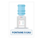 Signalétique d'information ERP - Pictogramme Fontaine à eau - Carré 105 x 148 mm Vinyle Souple Autocollant