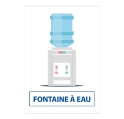 Signalétique d'information ERP - Pictogramme Fontaine à eau - Carré 105 x 148 mm Vinyle Souple Autocollant