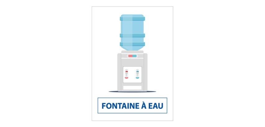 Signalétique d'information ERP - Pictogramme Fontaine à eau - Carré