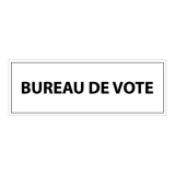 Signalétique d'information - Pictogramme Bureau de vote 297 x 105 mm Vinyle Souple Autocollant
