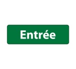 Panneau signalétique d'accueil - Picto Entrée - Fixation adhésive 150 x 47 mm Blanc