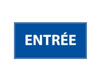Panneau d'information - Entrée - 200 x 400 mm - Dibond