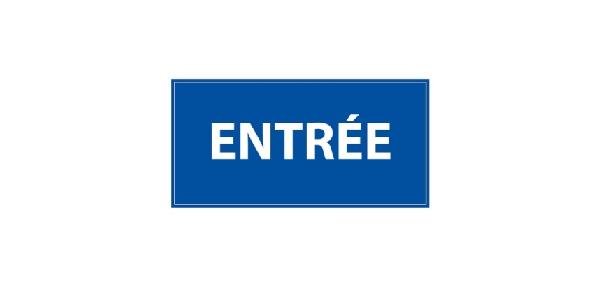 Panneau d'information - Entrée - 200 x 400 mm - Dibond
