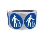 Rouleau de Pictos d'Obligation - Utiliser la poubelle - M030 25 mm