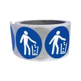 Rouleau de Pictos d'Obligation - Utiliser la poubelle - M030 100 mm