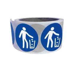 Rouleau de Pictos d'Obligation - Utiliser la poubelle - M030 25 mm